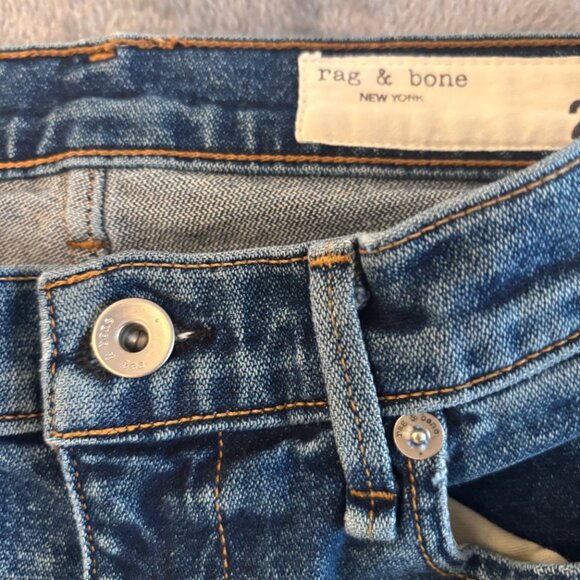 Rag & Bone Women’s Jeans Size 26 Kick Flare Raw Hem Blue - Picture 13 of 16